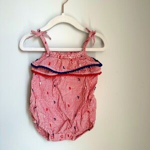 Cat & Jack Red, White, Blue Romper